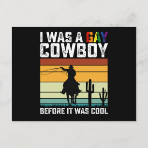 Ik was een homo-cowboy voordat het cool was LGBT Briefkaart