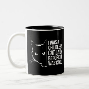 Ik was een kinderloze kattenvrouw voordat het cool tweekleurige koffiemok