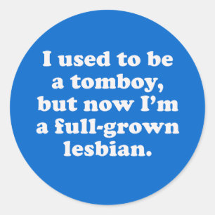 Ik was een tomboy ronde sticker