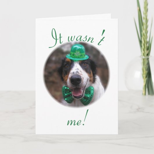 "Ik was het niet!" Vakantiedagen Kaart (Voorkant)