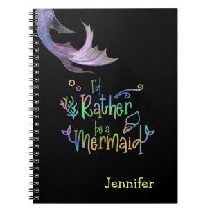 Ik was liever een zeemeermin regenboog Persoonlijk Notitieboek