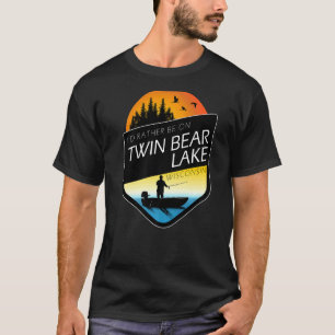 Ik was liever op Twin Bear Lake Wisconsin aan het T-shirt