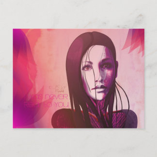 Ik was nooit echt aan u Briefkaart