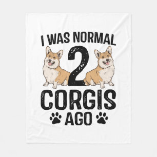 Ik was normaal 2 Corgi's geleden Hond Fleece Deken