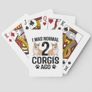 Ik was normaal 2 Corgi's geleden Hond Pokerkaarten