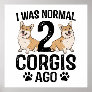 Ik was normaal 2 Corgi's geleden Hond Poster