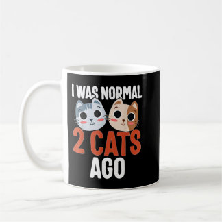 Ik was normaal 2 katten Ago Funny Cat Owner & Love Koffiemok