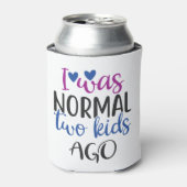 Ik was normaal 2 kinderen geleden, leuke ironische blikjeskoeler (Blikje Voorkant)
