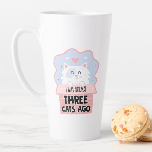 Ik was normaal drie katten geleden latte mok (In situ)