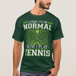 Ik was normaal nu ik tennis t-shirt