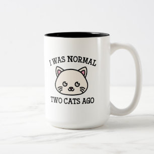 Ik was normaal twee katten geleden tweekleurige koffiemok