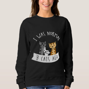 Ik was normale katten geleden Schattigee kat Humor Trui