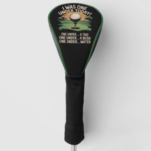 Ik was vandaag één onder par golf liefhebber golfe golfheadcover