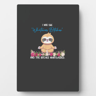 Ik Was Zo Van Whatever Tee Luiaard Yoga Mediterend Fotoplaat
