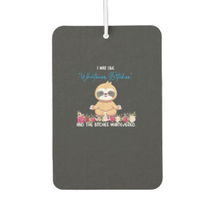 Ik Was Zo Van Whatever Tee Sloth Yoga Mediterende  Luchtverfrisser
