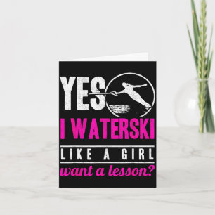 Ik waterski als een meisje wil een les waterskiën kaart