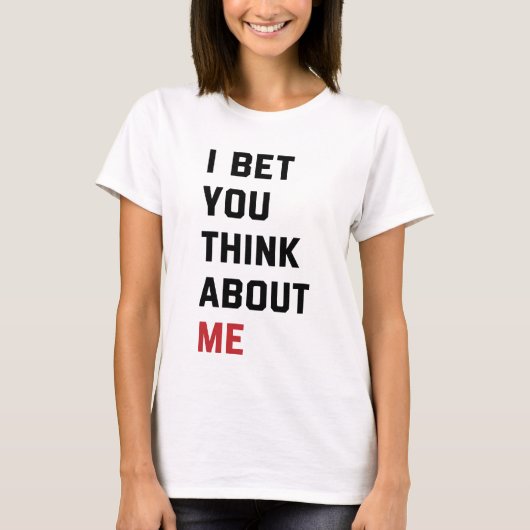 Ik wed dat je aan mij Shirt denkt, grappig Swiftie (Voorkant)