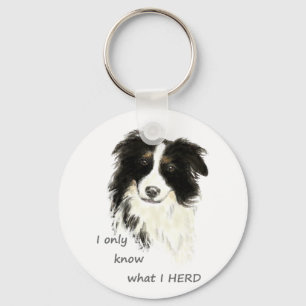Ik weet alleen wat ik Rand Collie Dog Quote betaal Sleutelhanger