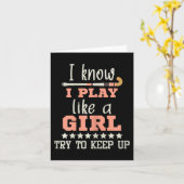 Ik weet dat ik als een meisje speel - Veldmuistoet Kaart (Gele Bloem)