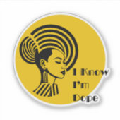 Ik weet dat ik Dope ben Sticker (Voorkant)