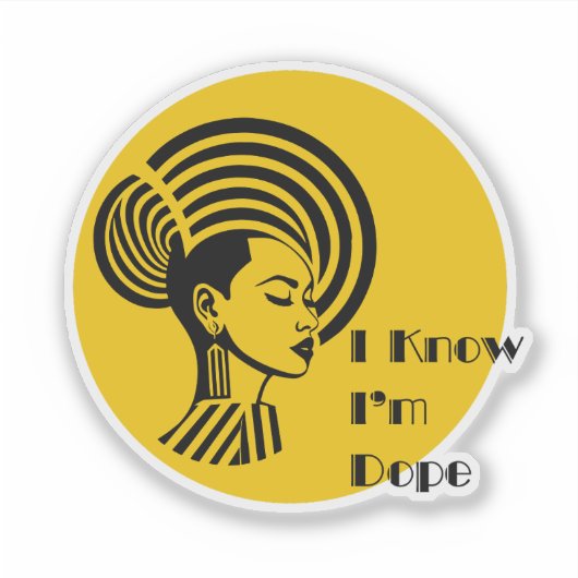 Ik weet dat ik Dope ben Sticker (Voorkant)