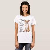 Ik weet dat ik een Chihuahua ben T-shirt (Voorkant volledig)