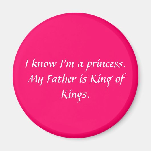 Ik weet dat ik een prinses ben... magneet (Voorkant)