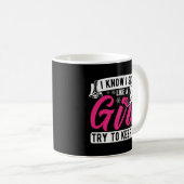 Ik weet dat ik graag ski probeer te blijven skiën koffiemok (Voorkant rechts)