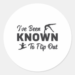 Ik weet dat ik gymnast-gymnastiek uitdraai ronde sticker