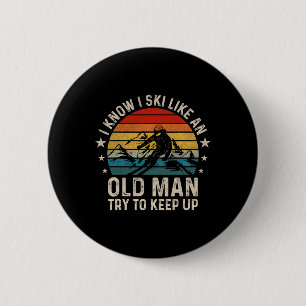 Ik weet dat ik ski als een oude man, probeer bij t ronde button 5,7 cm