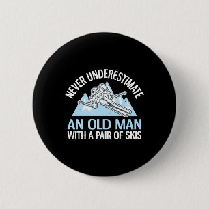 Ik weet dat ik ski als een oude man, probeer bij t ronde button 5,7 cm