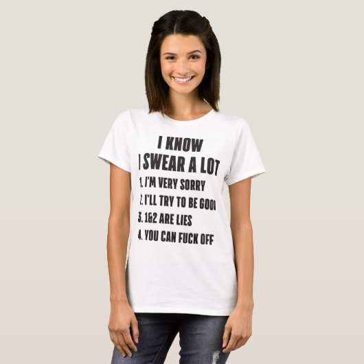 Ik weet dat ik veel grappige Rude Birthday Novelty T-shirt (Voorkant volledig)