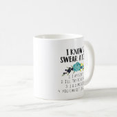 Ik weet dat ik veel zweet | Funny Quote Text & Flo Koffiemok (Voorkant rechts)