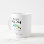 Ik weet dat ik veel zweet | Funny Quote Text & Flo Koffiemok (Voorkant links)