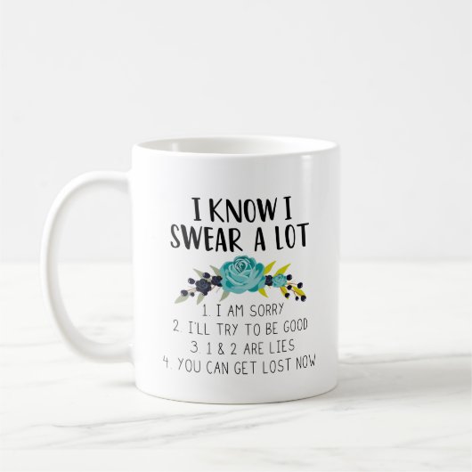 Ik weet dat ik veel zweet | Funny Quote Text & Flo Koffiemok (Links)