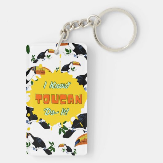 Ik weet dat je het kunt doen sleutelhanger (achterkant)