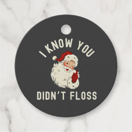 Ik weet dat je niet flossen kerst tandheelkundige  bedankjes labels