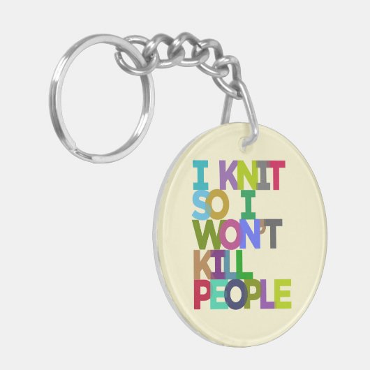 Ik weet dus dat ik geen mensen zal doden sleutelhanger (Voorkant Links)