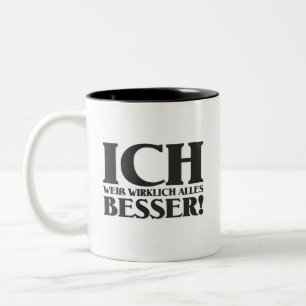Ik weet echt alles beter! tweekleurige koffiemok
