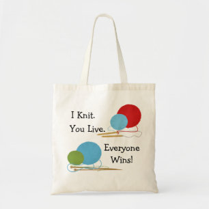 Ik weet het, je leef een grappig ontwerp tote bag