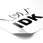 Ik weet het niet. foto afdruk (Hoek)