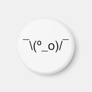 Ik weet het niet LOL ¯\(º_o)/¯ Emoticon Japans Kao Magneet