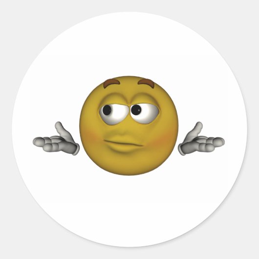 Ik weet het niet ronde sticker (Voorkant)