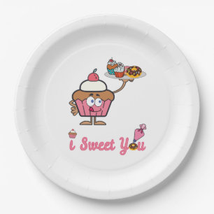 Ik weet je met een Cupcake Papieren Bordje