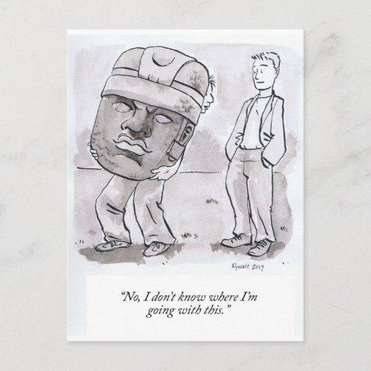 Ik weet niet waar ik mee ga. briefkaart (Voorkant)