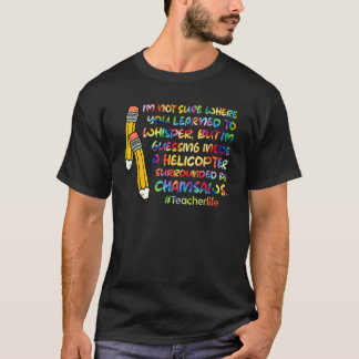 Ik weet niet waar je hebt geleerd met potlood te f t-shirt