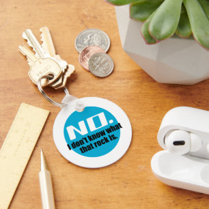 Ik weet niet wat die rots is (blauw) sleutelhanger