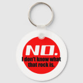 Ik weet niet wat die rots is (rood) sleutelhanger (Voorkant)