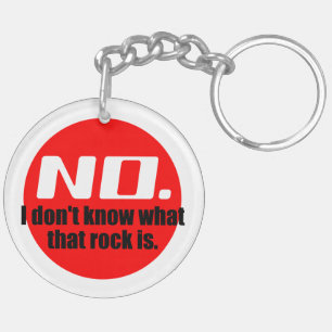 Ik weet niet wat die rots is (rood) sleutelhanger