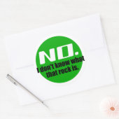 Ik weet niet wat die steen is (groen) ronde sticker (Envelop)